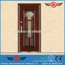 JK-G9005 exterior de lujo de seguridad de hierro forjado paneles de vidrio de la puerta